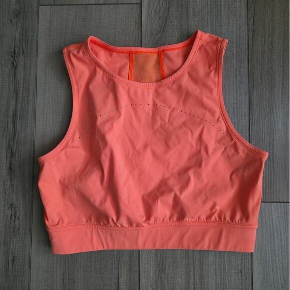 lululemon athletica Tops - Lululemon Hotty Hot Cropped Tank Highlight Orange Activewear Top Women Sz 6